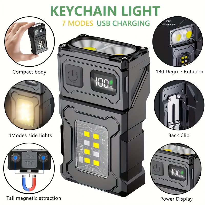 Outdoor Lighting Globes - Mini Rechargeable LED Pocket Flashlight Portable