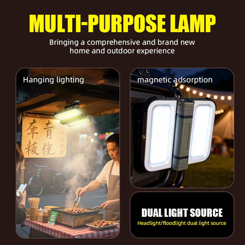 Outdoor Lighting Vendors - Solar Powered Rechargeable Strong Magnetic Camping