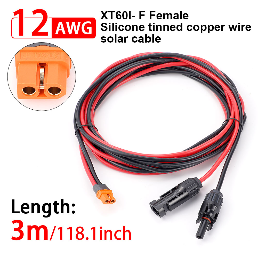 Outdoor Lighting Extension Cable - 100CM 200CM 300CM XT60I- F adapter