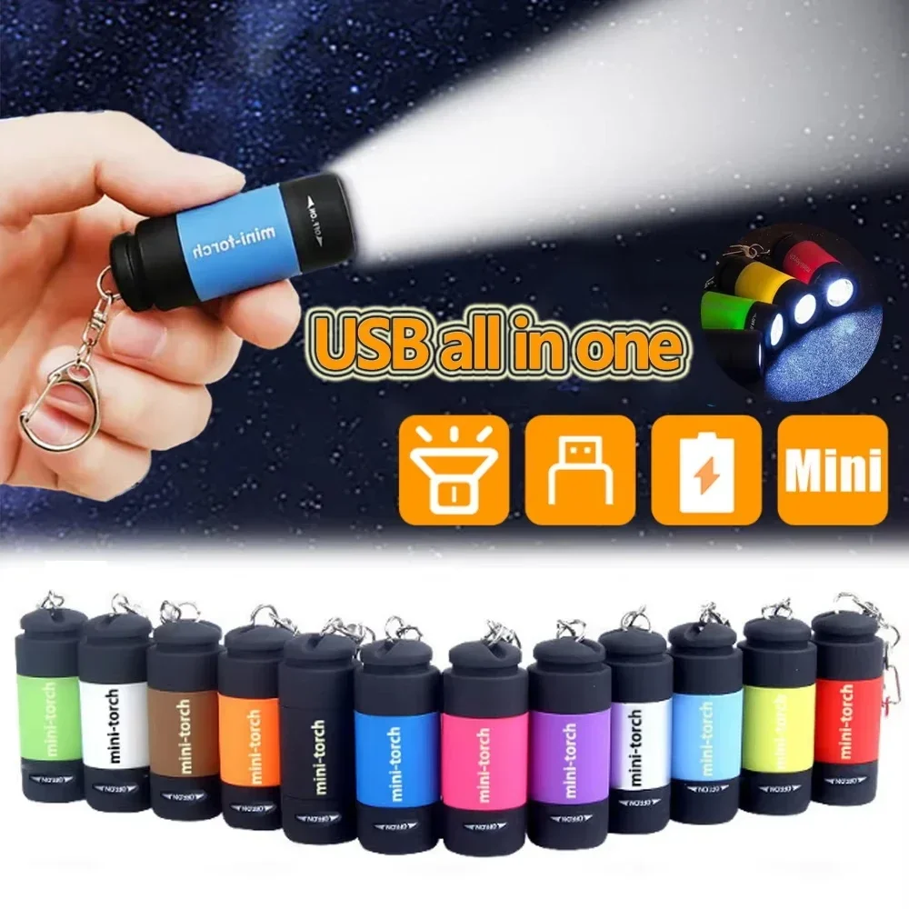 Outdoor Lighting Permanent - USB Charge LED Flashlight Multifunctional Strong