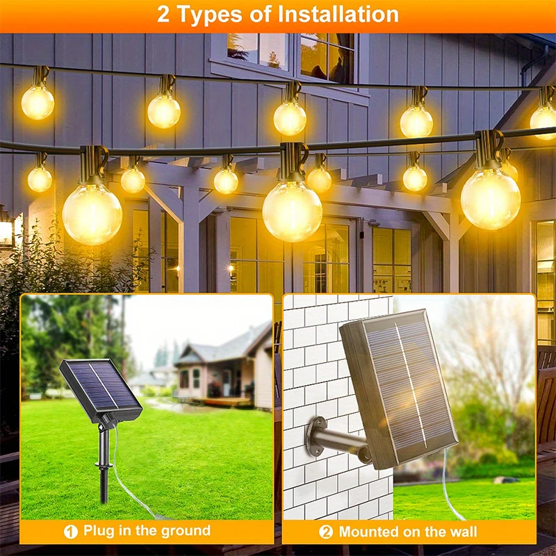 G40 Led Solar Globe Led String - đánh giá và giá String Light Bistro