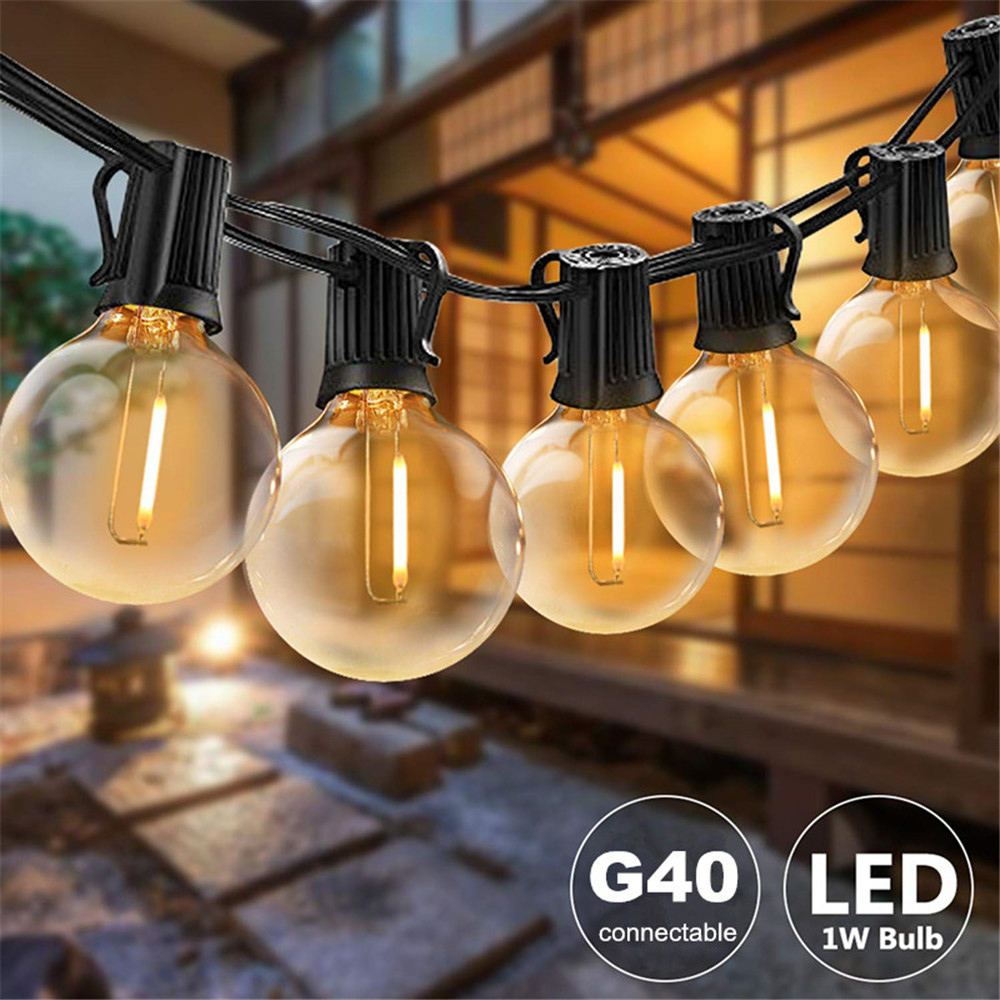25FT/50FT G40 Clear Globe Bulb - đánh giá và giá String Light Bistro