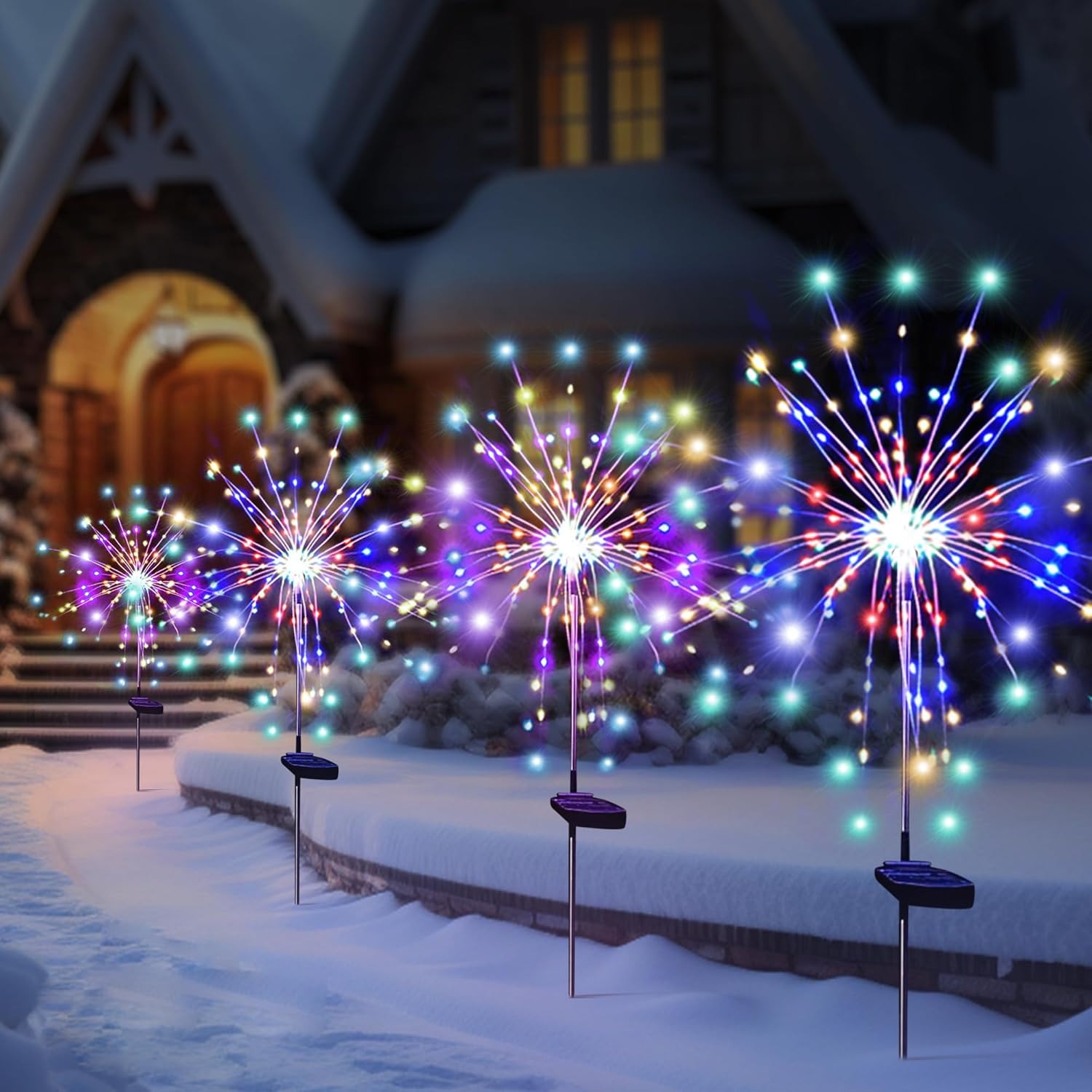 Solar LED Firework Fairy Light - đánh giá và giá Outdoor Lighting Gazebo