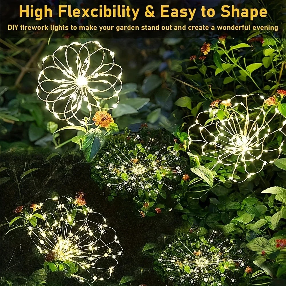Solar LED Firework Fairy Light - đánh giá và giá Outdoor Lighting Gazebo