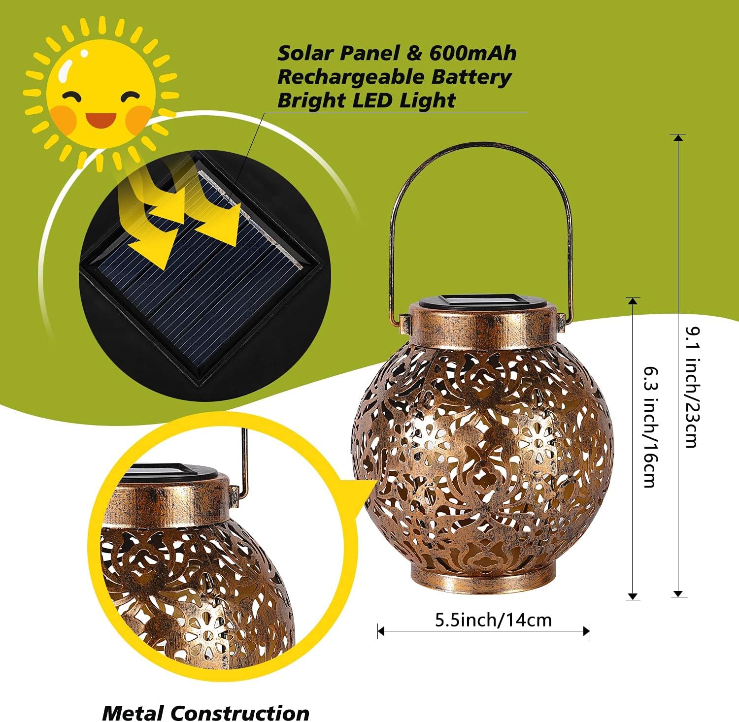 1-6PCS Moroccan Solar Lanterns - đánh giá và giá Outdoor Lighting Gazebo
