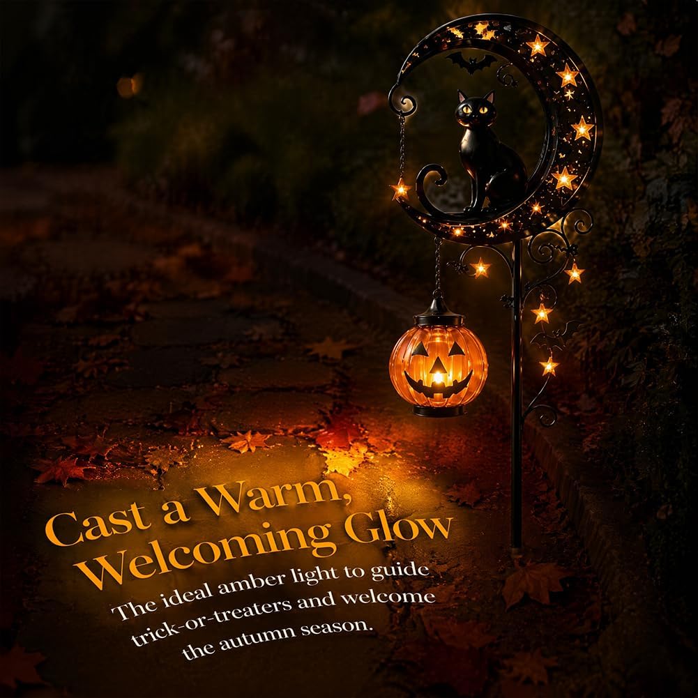 Solar Halloween Black Cat & Pu - đánh giá và giá Outdoor Lighting Manufacturers