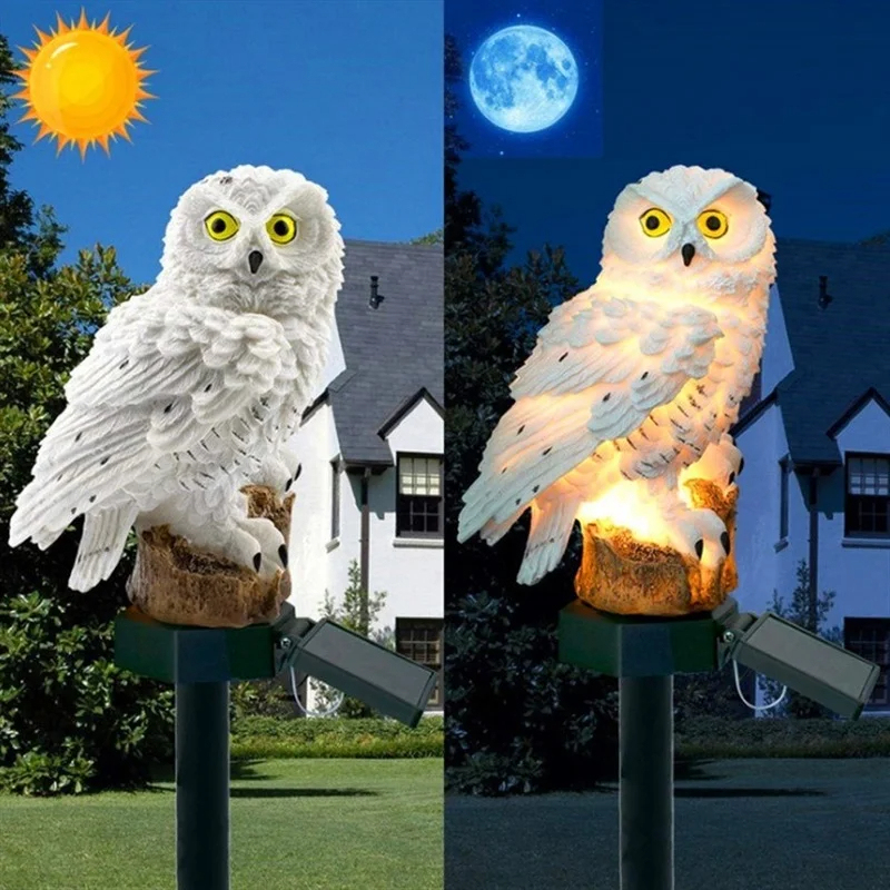 Solar Owl Statue Garden Light  - đánh giá và giá Outdoor Lighting Manufacturers