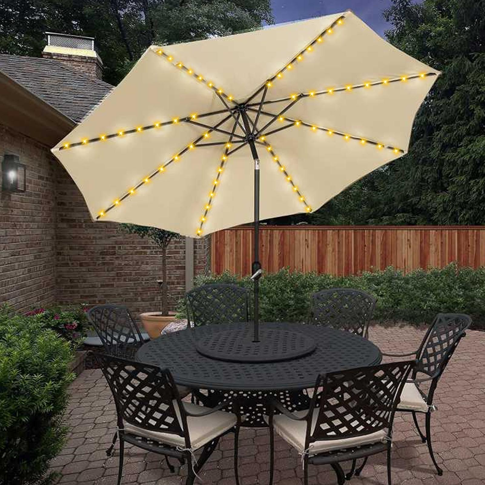 Solar Umbrella String Light 10 - đánh giá và giá Outdoor Lighting Gazebo