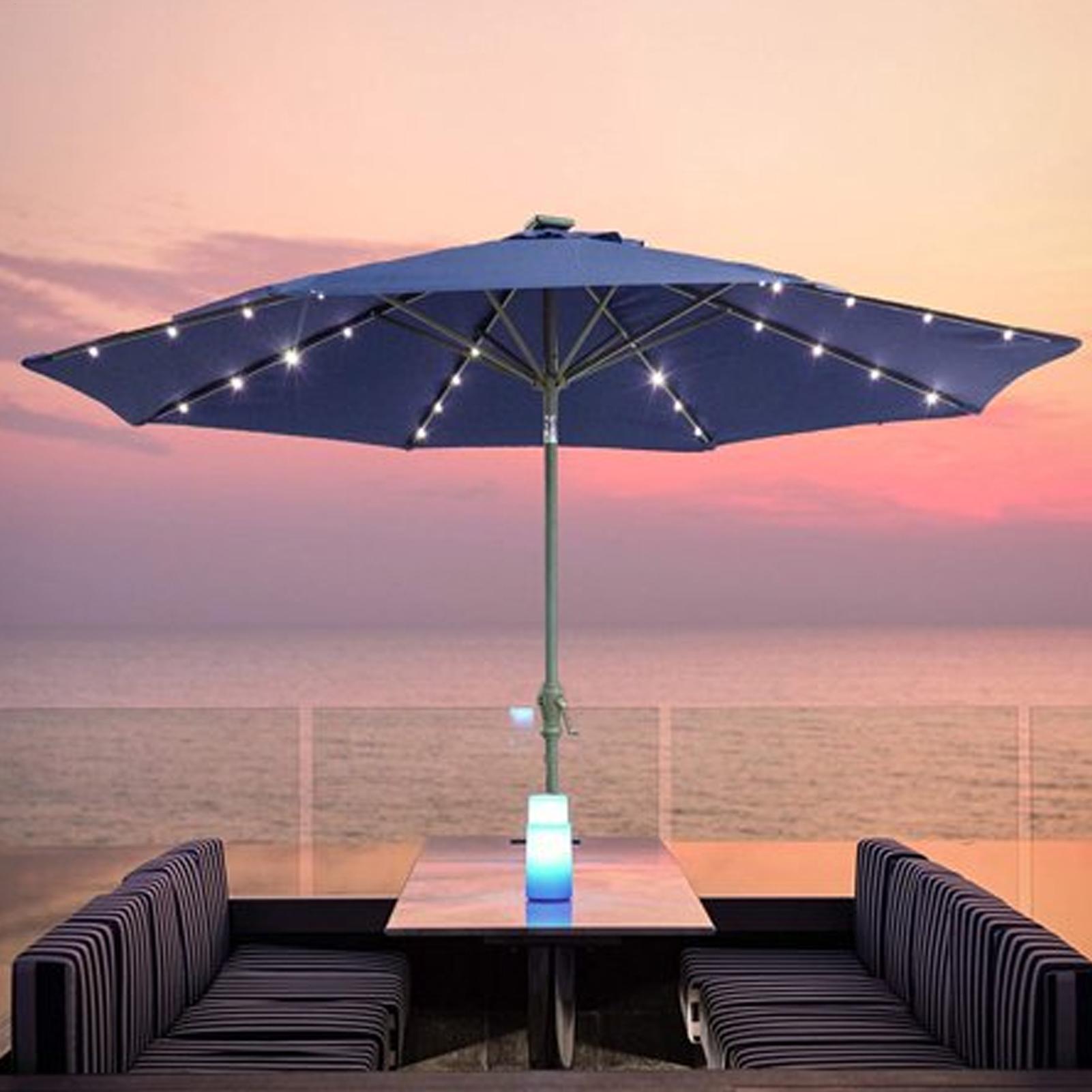 Solar Umbrella String Light 10 - đánh giá và giá Outdoor Lighting Gazebo