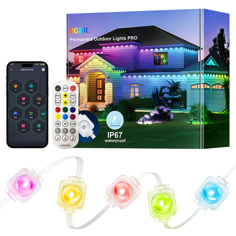 300FT Permanent Outdoor Lights - đánh giá và giá Outdoor Lighting Under Eaves