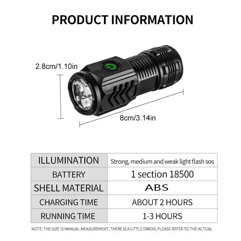 Mini 3LED Flashlight With Pen  - đánh giá và giá Outdoor Lighting Permanent