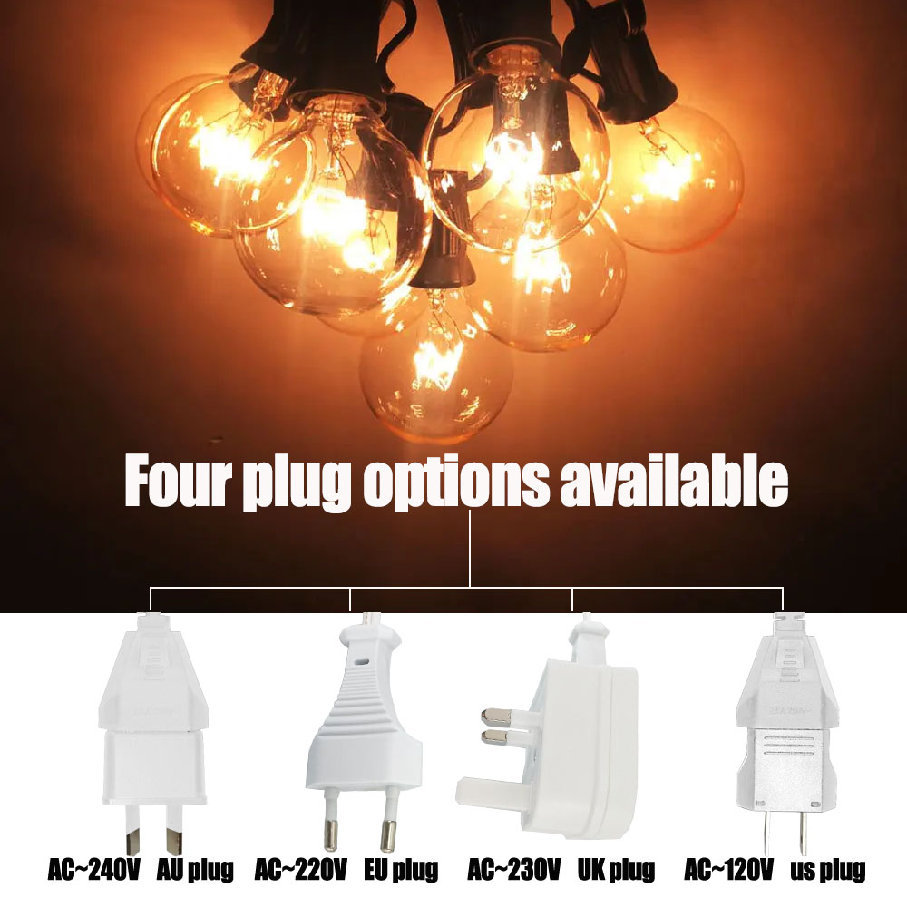8M G40 Bulbs Globe String Ligh - đánh giá và giá String Light Bistro