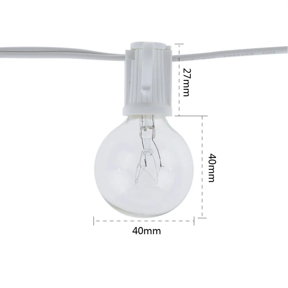 8M G40 Bulbs Globe String Ligh - đánh giá và giá String Light Bistro