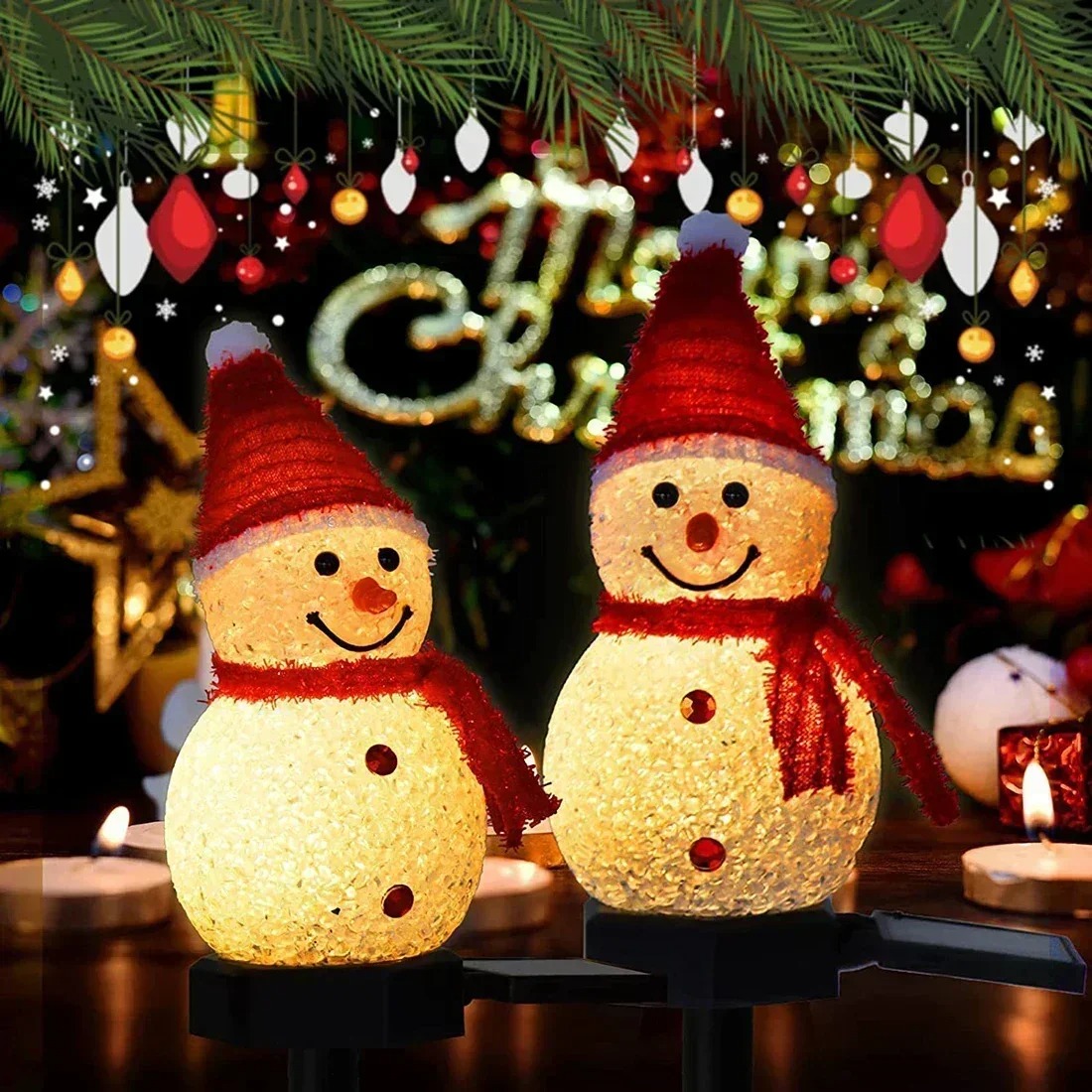Christmas Snowman Solar Garden - đánh giá và giá Outdoor Lighting Yard Decoration