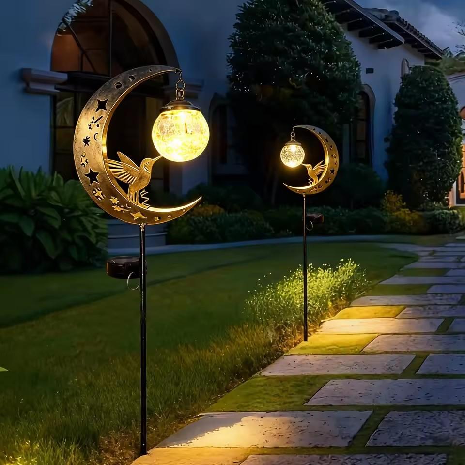 Solar Lawn Light Iron Hummingb - đánh giá và giá Outdoor Lighting Yard Decoration